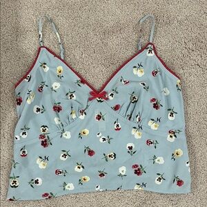 Gap x Doen Floral Blue Top